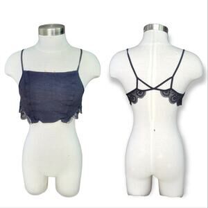 Free People Open Back Bralette Crop Top small